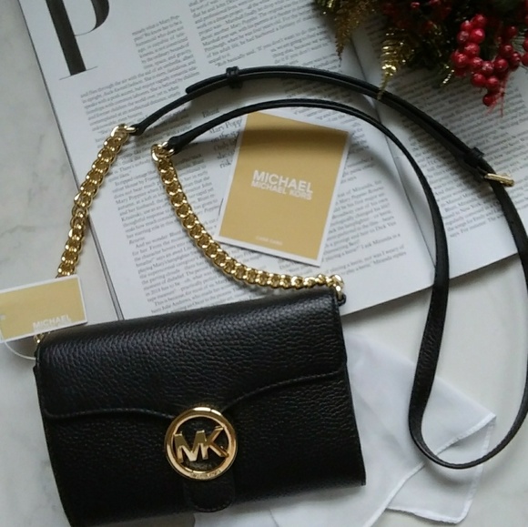 Michael Kors Handbags - MICHAEL KORS VANNA LG PHONE MINI CROSSBODY CLUTCH